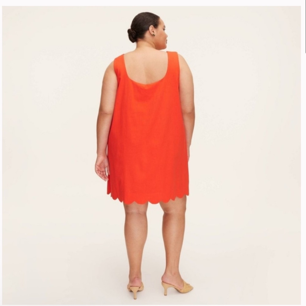 Kate Spade Red Scalloped Mini Dress size Large - Picture 2 of 5